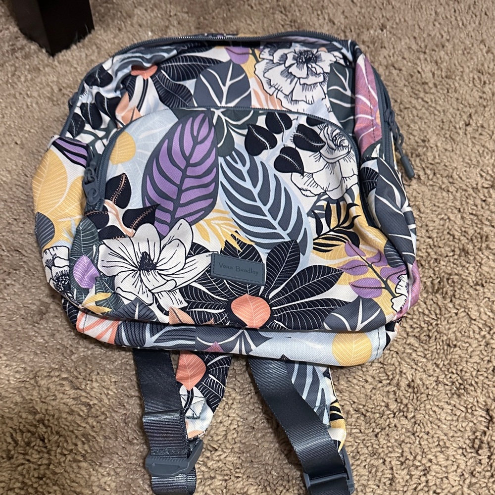 Vera Bradley Floral Leaf Print Mini Backpack